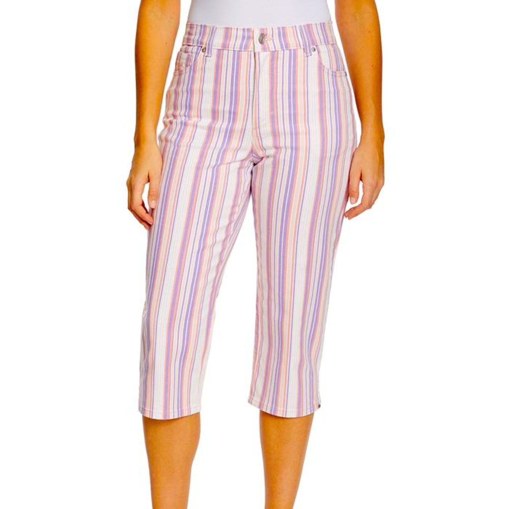 Gloria Vanderbilt Striped Capris, size 12